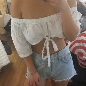Boohoo Tie Crop Top